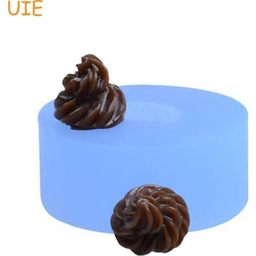 XYL126U 10.8mm Whipped Cream Silicone Mold - Miniature Food, Cake Decoration, Fondant, Chocolate, Cookie Biscuit, Resin Clay