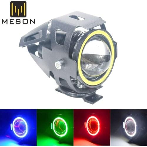 1Pcs Moto Fog Lights U7 LED Motorcycle Headlight Motorbike Spotlight Moto Driving Car Fog Spot Head Light 3000LM 125W