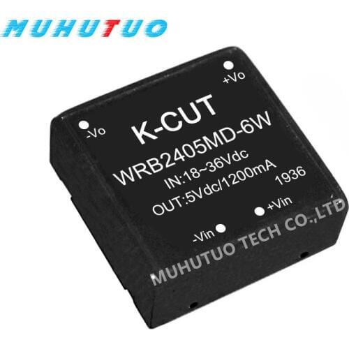 1PCS WRB2405MD-6W wide voltage input 24V to 5V voltage regulator single output DC-DC voltage module
