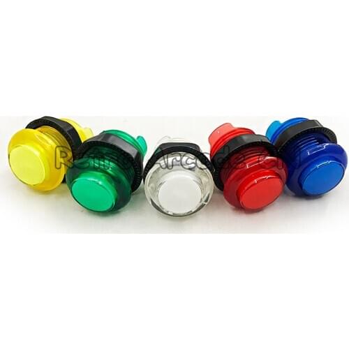 10pcs Arcade HAPP Style 5V Round Lit Illuminated Push Button Screw-in Type with Built-in LED Lamp Microswitch 5 colors Available