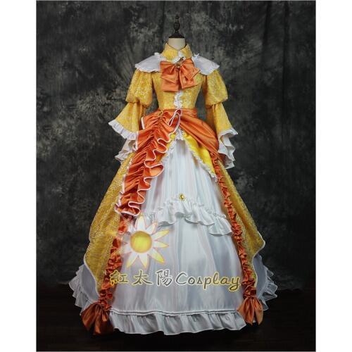 100% real 18th century bowknot cartoon cosplay ball gown medieval dress Renaissance gown queen Victorian Belle Ball gown
