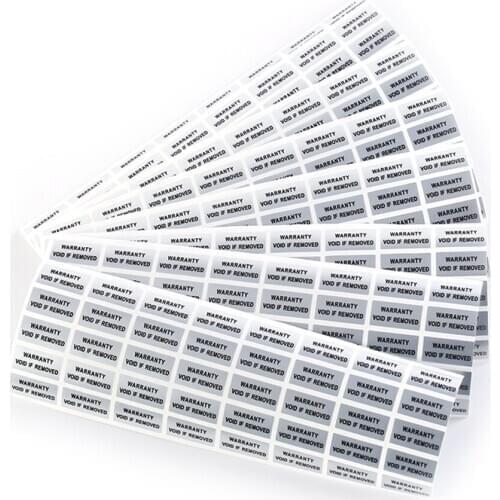 300pcs/lot Printed Security Seals Tamper Evident Warranty Void Labels Sticker Seals