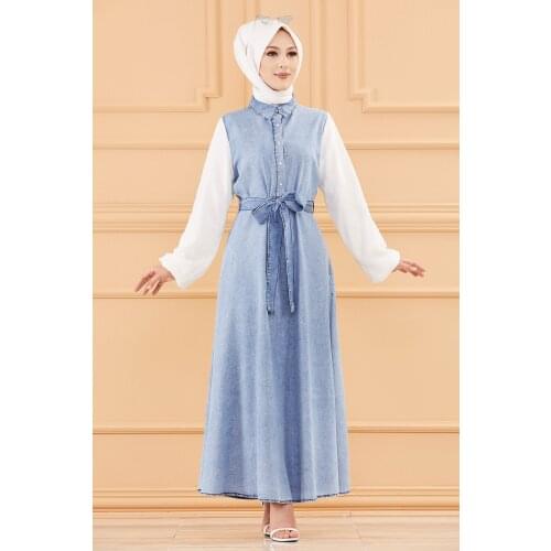 Jeans Dress Ice muslim dress women hijab Long Muslim clothes Evening Dress Large size dresses vestido longo