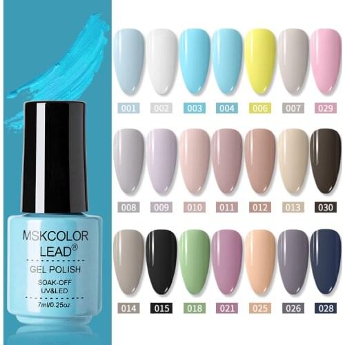Nail Gel Polish Bright Color Glitter Varnish Nail Polish Gel 7ml Nail Gel Polish Cheaper Price Glass Bottle Varnish Nail Polish