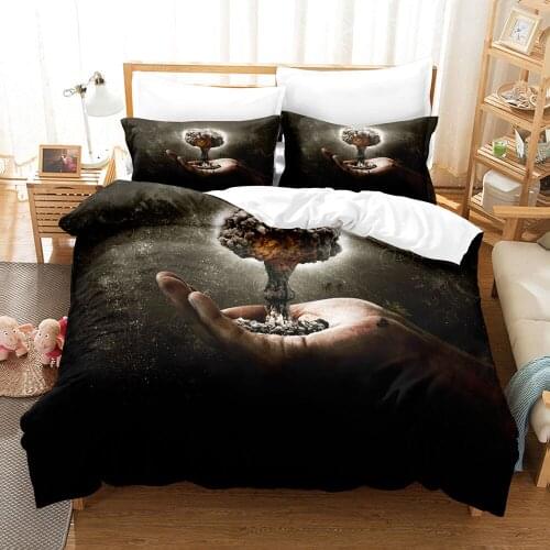 Hand Bedding Set Single Twin Full Queen King Size You And Me Hands Bed Set Childrens Kid Bedroom Duvetcover Sets 3D 006