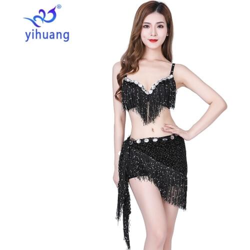Belly Dancing Costume Bellydance Performance Wear Halloween Christmas Cosplay Party Rave Show Outfits Suit Bra & Hip Scarf