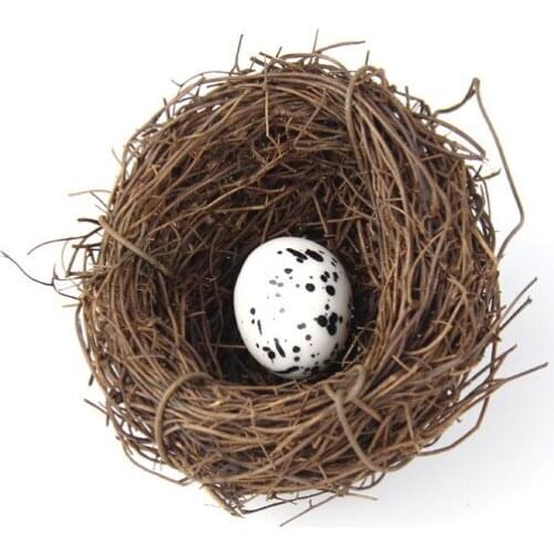 Creative Easter Decor of Simulated Mini Artificial Quail Egg Birds Nest Model Soft Outfit Props