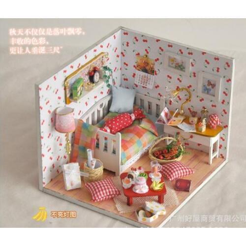 Doll House Miniature DIY Dollhouse With Furnitures Wooden House Fruit of Autumn For Children Birthday Gift Xmas Gift