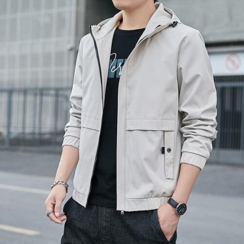 New spring and autumn jacket 2021 mens thin jacket youth trend casual Hooded Jacket student jacket jaquetas masculina overcoat