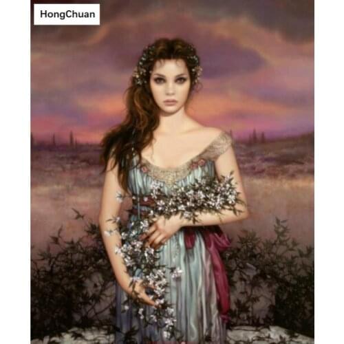 Fast delivery DIY 5D square/round diamond embroidery flower beauty mural diamond painting crossstitch mosaic homedecoration gift