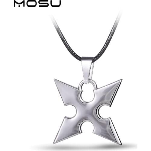 MOSU Hot Game Kingdom Hearts Metal Necklace Roxas dart Pendant Cosplay Accessories Jewelry Gift can Drop-shipping