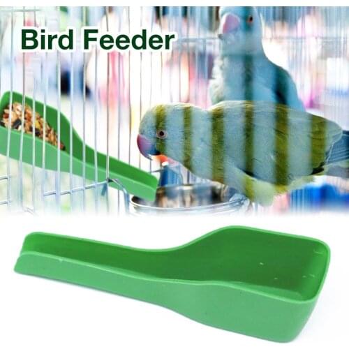 Bird Parrot Feeding Spoon Plastic Birds Feeder Tools Cage Drinking Fountain Feeding Device Feed Containers On Sale New