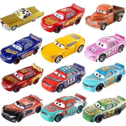 Disney Pixar 3 metal 1:55 alloy car model toy gift box set Lightning McQueen and Daniel Birthday gift for children