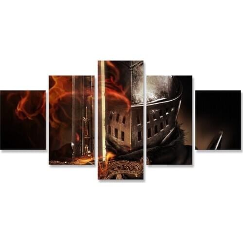 Dark Souls Warrior Sword Home Decoration Modular Painting 5 Pcs HD Picture Poster Canvas Prints Wall Art