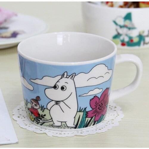 New 380mL Cartoon Hippo Mumin Family Ceramic Mug Creative Milk Coffee Tea Afternoon Teacup Breakfast Tumbler Muumi Beautiful Cup