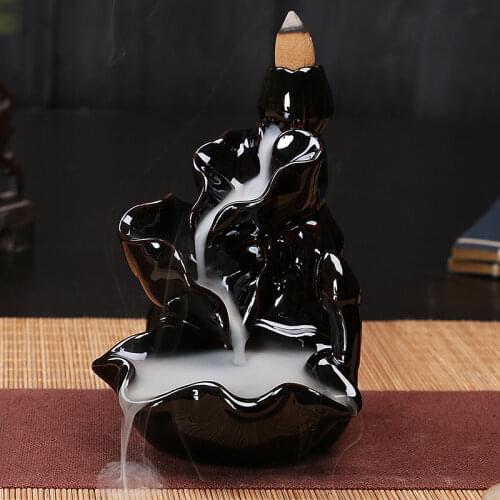 New Creative Home Decor Backflow Stick Incense Burner Ceramic Censer Home Decoration Use In Home Teahouse