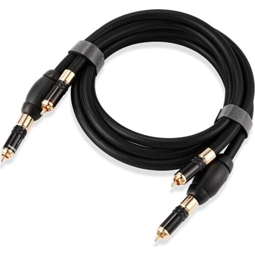 Pair Choseal AB-5408 6N OCC 24K Gold-Plated Digital Coaxial Cable with Gold Plated RCA Plug