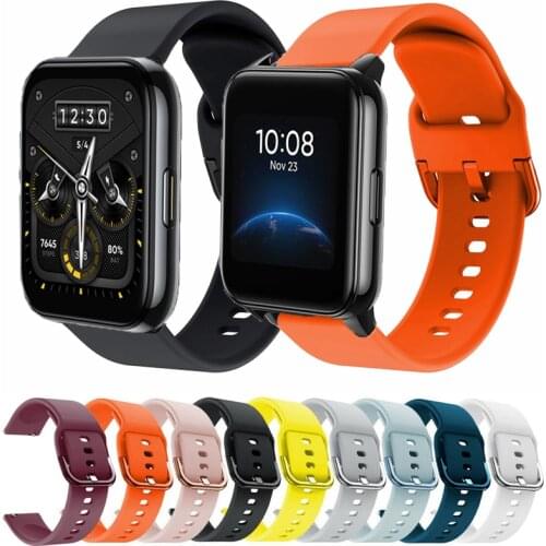 22MM WatchBand Strap For Realme Watch 2 / 2 Pro SmartWatch Silicone Wriststrap For Realme Watch S /Pro Bracelet Accessories