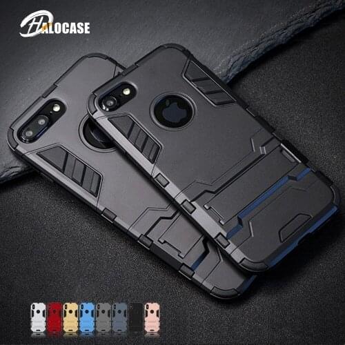 Luxury Stand Armor Phone Holder Cases For iPhone 12 11 Pro XS MAX 7 8 6 6S Plus X 5 5se Hybrid TPU+Hard PC ShockProof Back Cover
