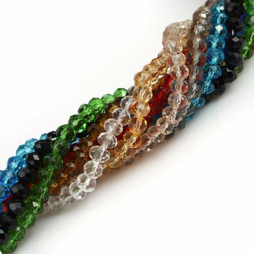 3x4mm Faced Glass Beads China High Quality Crystal Rondelles Beads 1400Pcs Mix Color Diy Craft Material For Jewelry Making Beads
