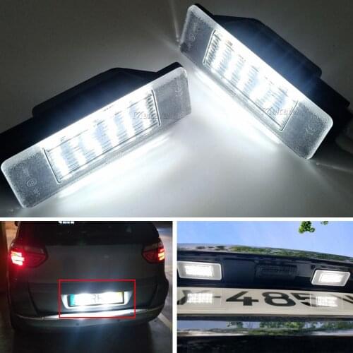 License Plate Light For Peugeot 308 3008 308CC 106 1007 207CC 307 3008 406 407 607 806 807 508 LED License Number Lamp Canbus 2X