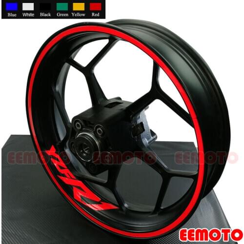 Motorcycle 17 Inch Stripes 8X Iner Rims Decals Wheels Reflective Sticker Waterproof Motor Bike For YAMAHA YZF R1 YZF-R1 YZF1000