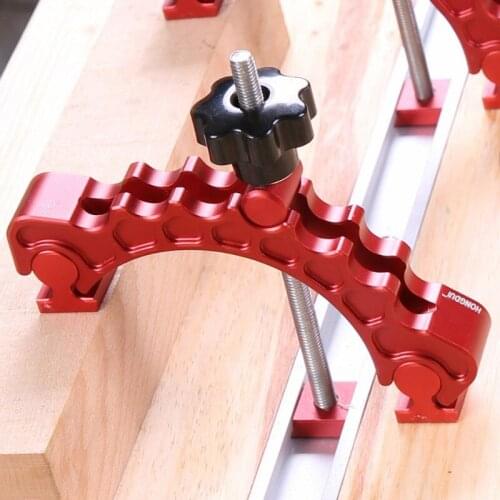 Improved T-Track Platen Miter Track Clamping Blocks Chute Blocks Djustable Press Plate Hold Down Clamps for Woodworking Table