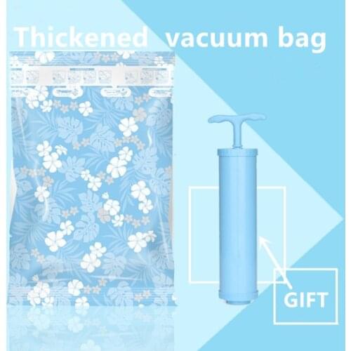 8 pcs Vacuum Bag For Clothes with Pump Storage Bag Vacuum Package Space Saver Saving Storage Bag Closet Organizer Folding Bag