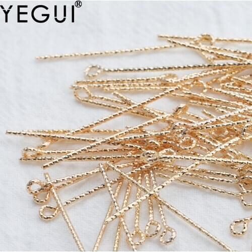 YEGUI M815,jewelry accessories,needle,18k gold plated,0.3 microns,diy accessories,nickel free,charm,jewelry making,50pcs/lot