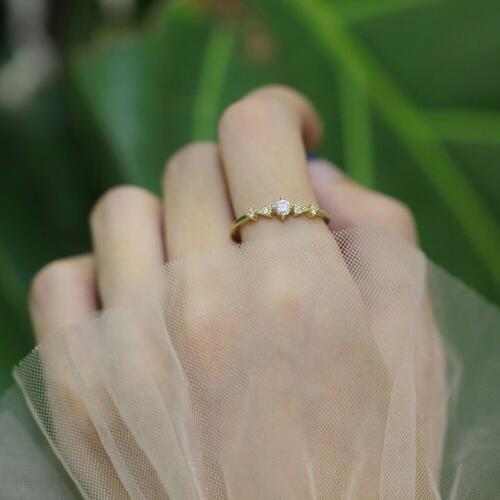 Tiny Band Simple Jewelry Hot Sale Rings For Women 925 Sterling Silver Zircon Crystal Open Ring Bijoux Anel Femme Engagement Ring