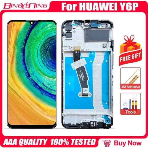 For Huawei Y6P LCD Display Screen Touch Digitizer Assembly Y6p LCD Screen With Frame