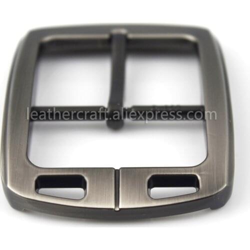 1pcs 40mm Middle Center Bar Buckle Fashion Belt Buckle Men Casual Metal Laser Brushed Buckle Single Pin for leather Crafts Belt