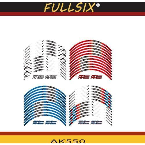 12 X Thick Edge Outer Rim Sticker Stripe Wheel Decals FIT KYMCO AK550 AK 550