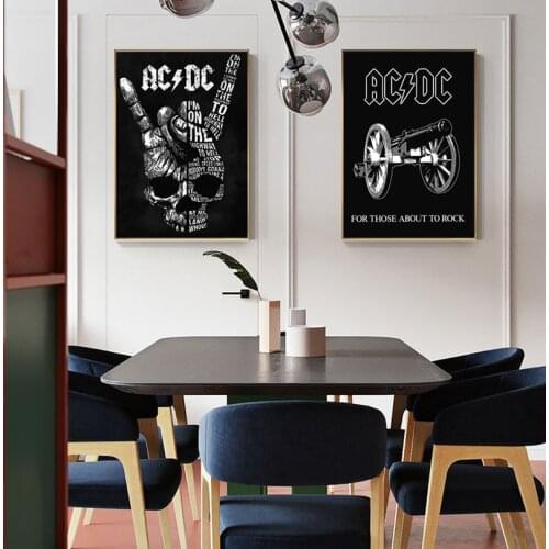 Abstract Panting Print AC DC Canvas Painting Oil Painting Poster Modern Wall Art Picture in Livingroom or Bedroom Home Decor