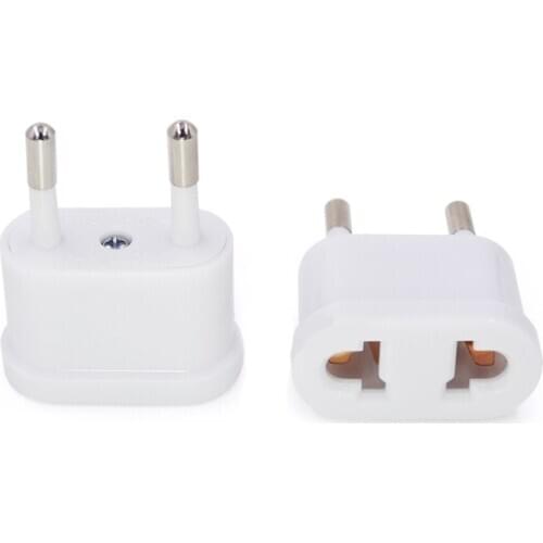 Adaptor 1PCS US To EU Plug Converter 2 Round Plug AC Converter Travel Adapter Electrical Socket Ohmic Contact Characteristics