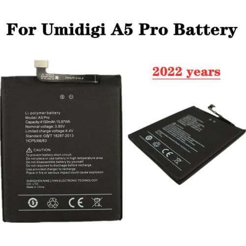 For UMI Umidigi A5 Pro A5Pro Phone Battery 4150mAh High Quality New Bateria Batteries