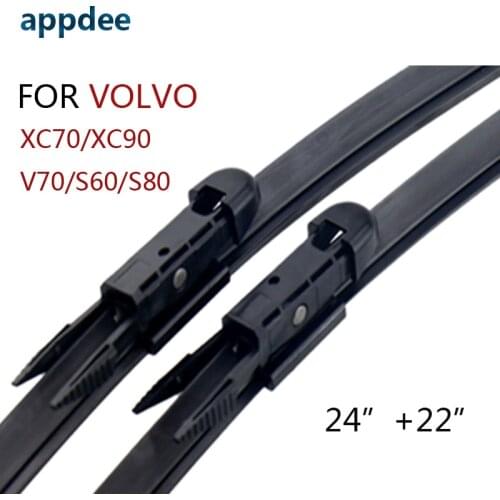 Appdee Car Windscreen Wiper Blade For Volvo XC70 XC90 V70 S60 S80 24''+22'' Professional 2Pcs Front Windshield Wiper
