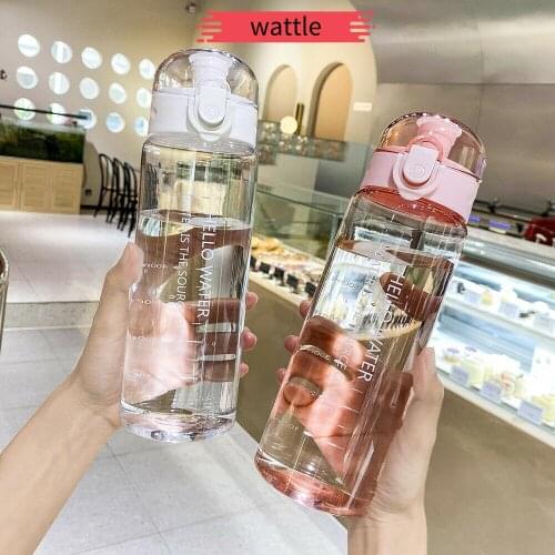 Water Bottle Leak Proof Travel Mugs Portable Fitness Transparent Water Jug for Outdoor Camping Fast Delivery