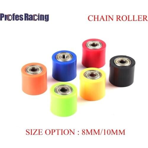 Chain Roller Plastic Metal 8MM 10MM Pulley Slider Tensioner Wheel Guide For Pit Dirt Mini Bike Atv Differ Color 28mm x 32mm