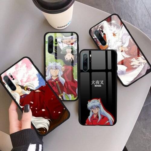 Anime Inuyasha Phone Case Tempered glass for Huawei P9 P10 P20 P30 Pro Plus Lite Mate 9 NOVA 3E 3I