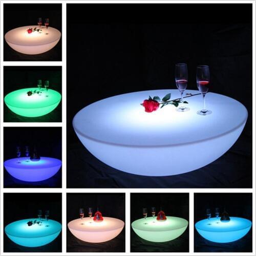 D23.62in*H7.87in Colorful Outdoor Bar Table Set LED Plastic Battery Round Furniture SK-LF17 (D60*H20cm) Free Shipping 1pc