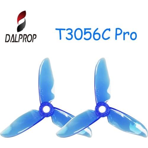 Dalprop Cyclone T3056C PRO 3 Inch PC+ABS Clover Prop Transparent Blue 3 Blade Propeller for RC Drone Spare Accessories