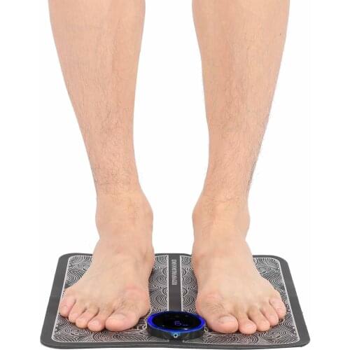 EMS Foot Massager Electric Massage Pad Muscle Stimulator Rechargeable Shaping Leg Cushion Health Care Blood Circulation Foldable
