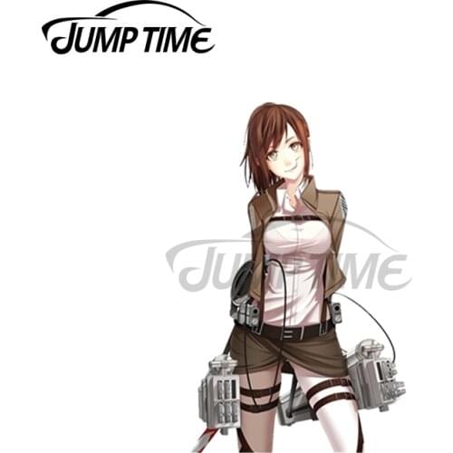 JumpTime 13 x 3.3cm Sasha Braus Cute Sasha Attack on Titan Car Assessoires Stickers ScratchProof Decal Motorcycle Vinyl Car Wrap