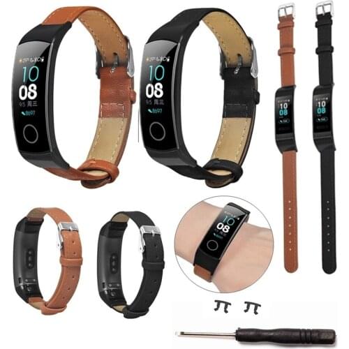 Leather Strap for Huawei Honor Band 4 / 5 Bracelet Bands ban4 band5 honor4 honor5 Watchbands Wristbands Replacement Bands