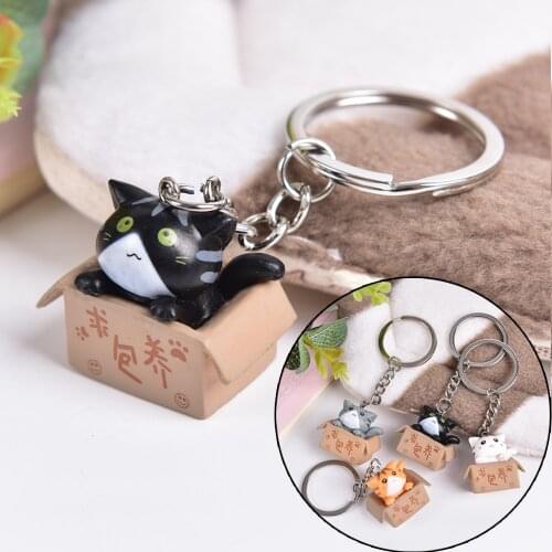 Lovely Cartoon Cat Key Rings Chains Pendant Ornament For Bag Car Keychain Gift
