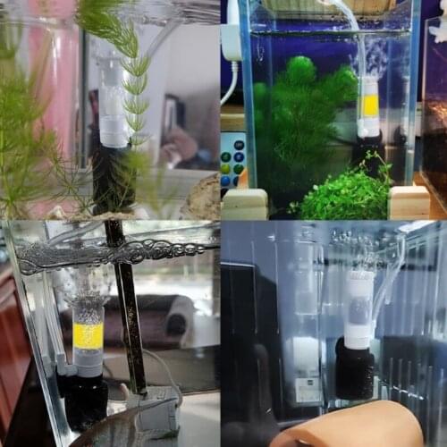 Mini Ultral Slient Fish Tank Aquarium Pond Internal Filter Oxygen Pump Accessory R7UB