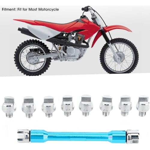 Motorcycle Spoke Wrench CNC Spanner Set 5.0‑6.8 Length 93mm/3.7in For Most MotorbikeRed