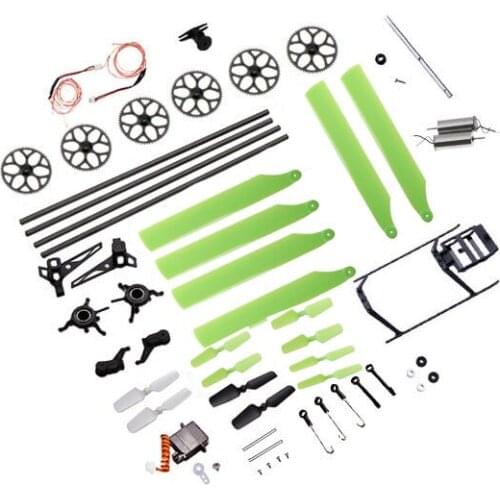 Tool Kit Bag Gears Main Rotor Blades Tail Boom Motor Swashplate Servo Head Linkage Wire Parts For Wltoys V966 V977 RC Helicopter