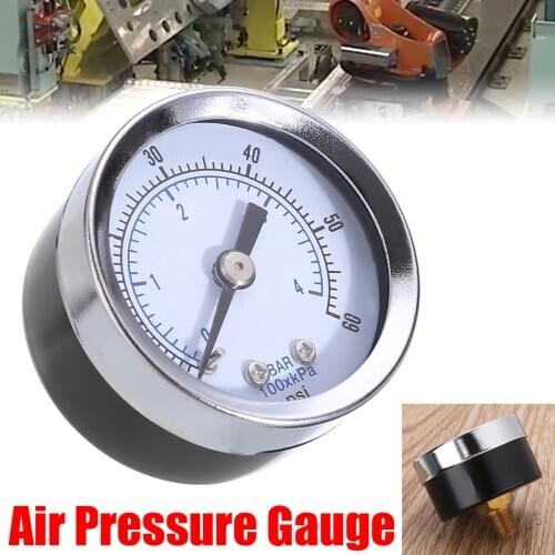 Small 60PSI Pressure Gauge 1.5" Face Back Mount Air Compressor Hydraulic Meter Pressure Gauge 1/8" NPT Professional Measure Tool